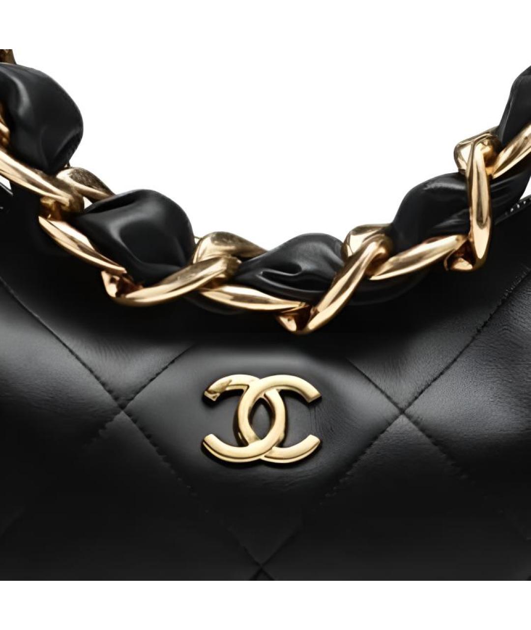 CHANEL Черная кожаная сумка через плечо, фото 2