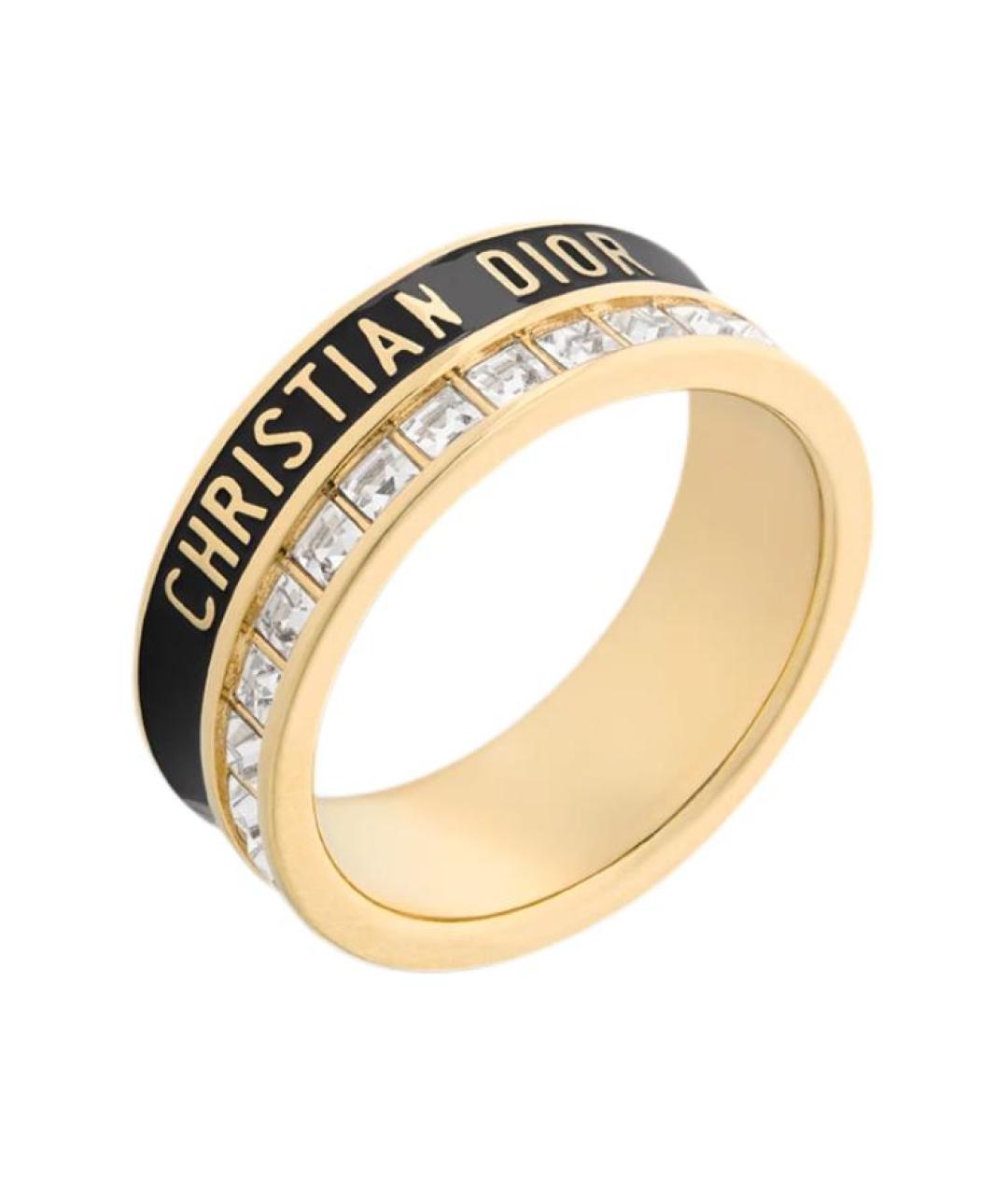 CHRISTIAN DIOR Золотое металлическое кольцо, фото 1