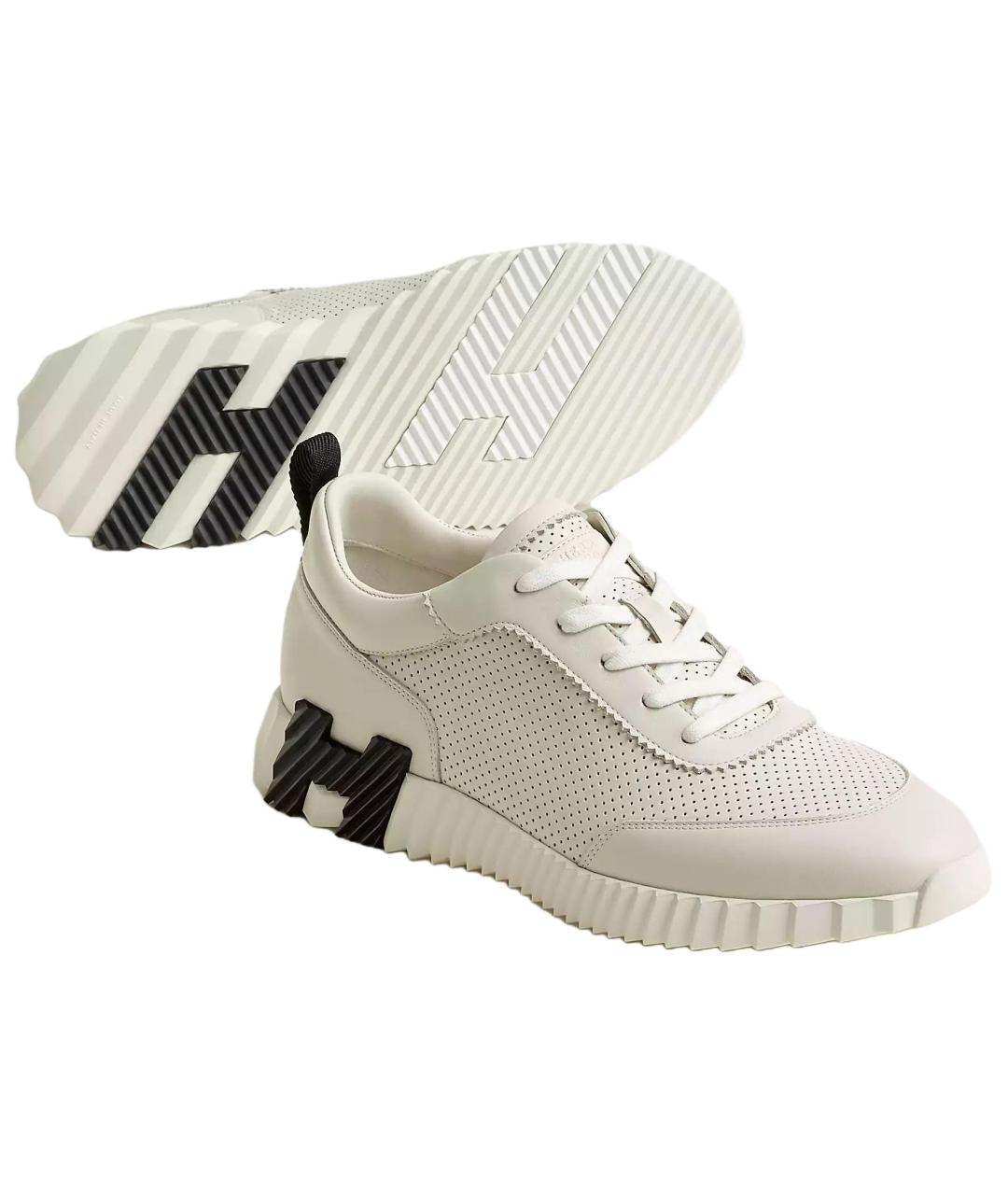 HERMES Бежевые низкие кроссовки / кеды, фото 5