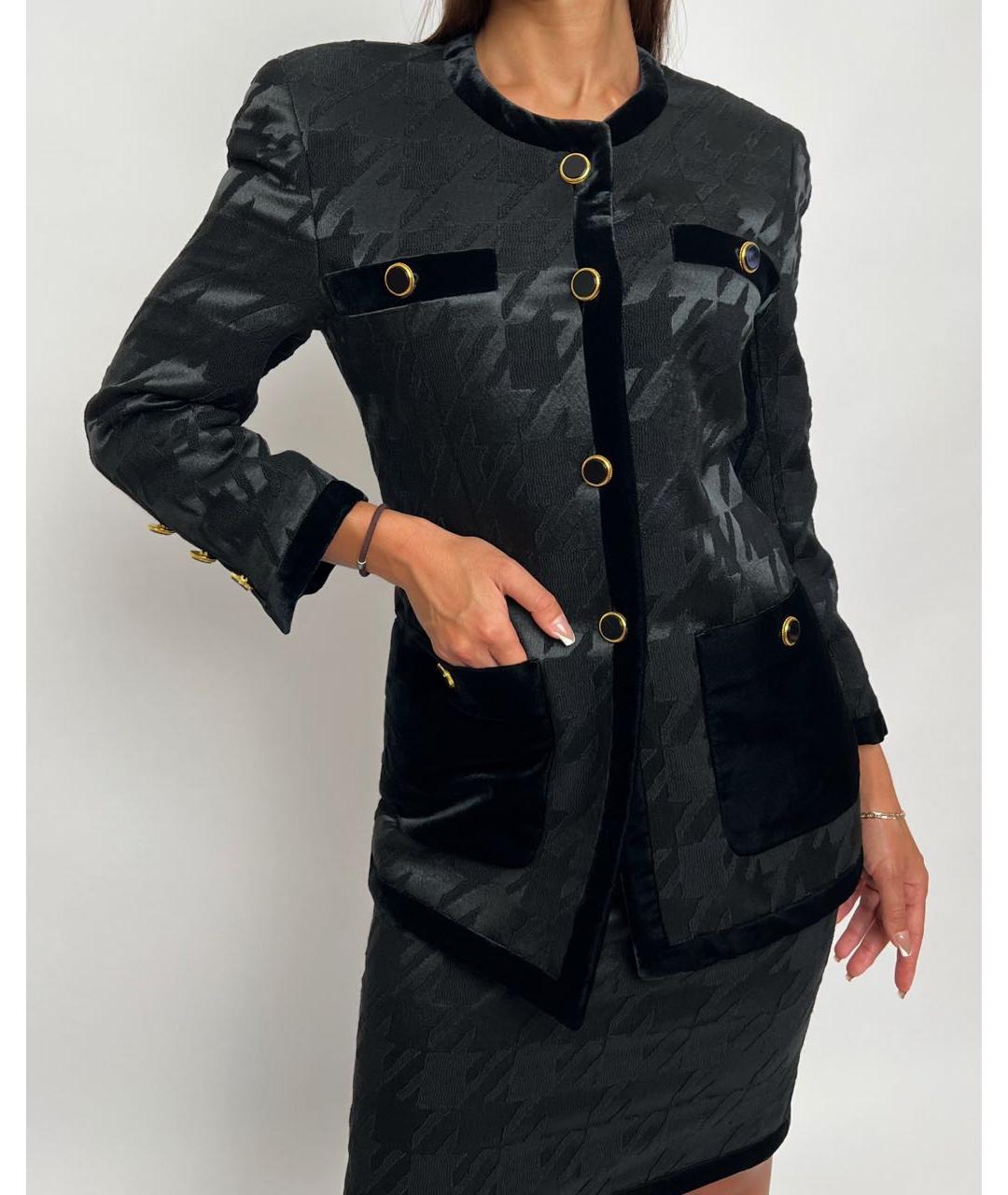 ESCADA Черный шерстяной костюм с юбками, фото 5