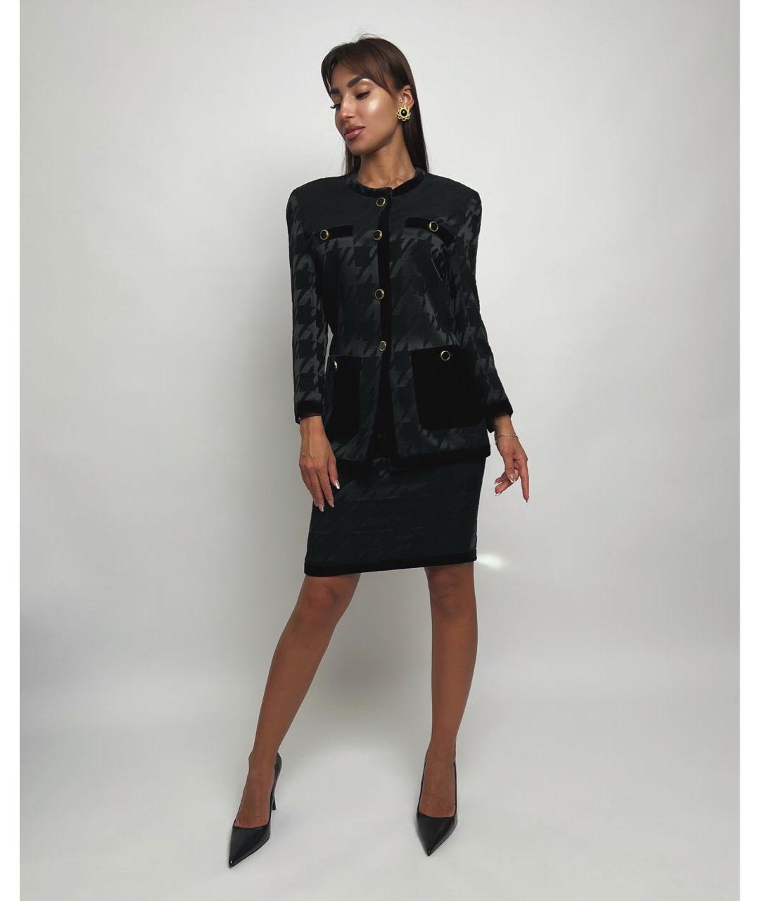 ESCADA Черный шерстяной костюм с юбками, фото 2