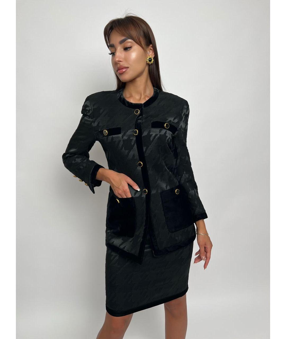 ESCADA Черный шерстяной костюм с юбками, фото 7