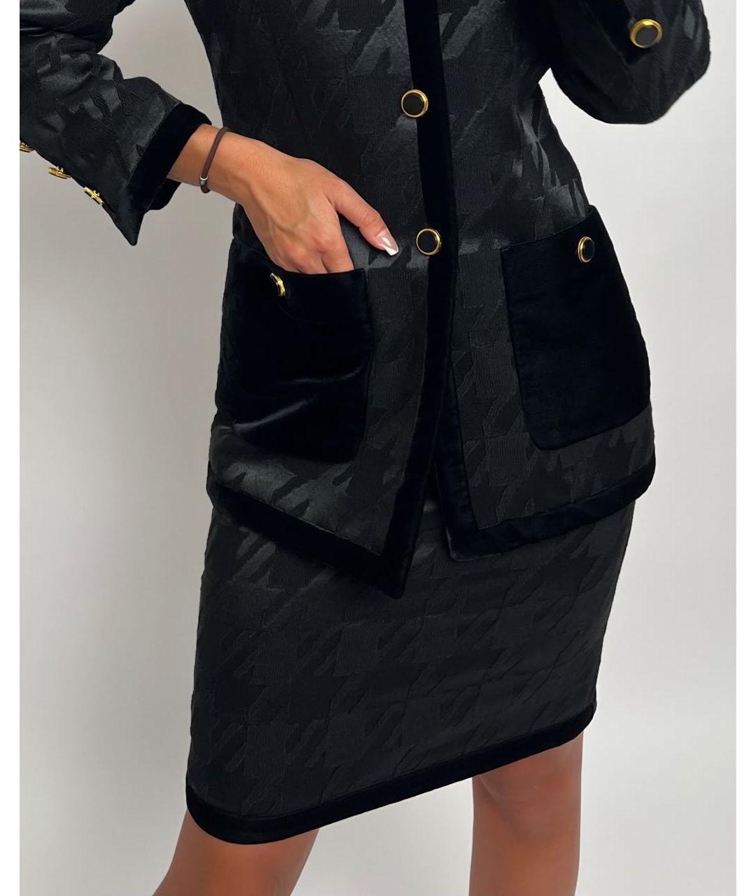 ESCADA Черный шерстяной костюм с юбками, фото 4