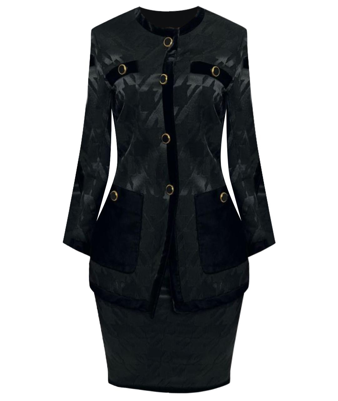 ESCADA Черный шерстяной костюм с юбками, фото 1