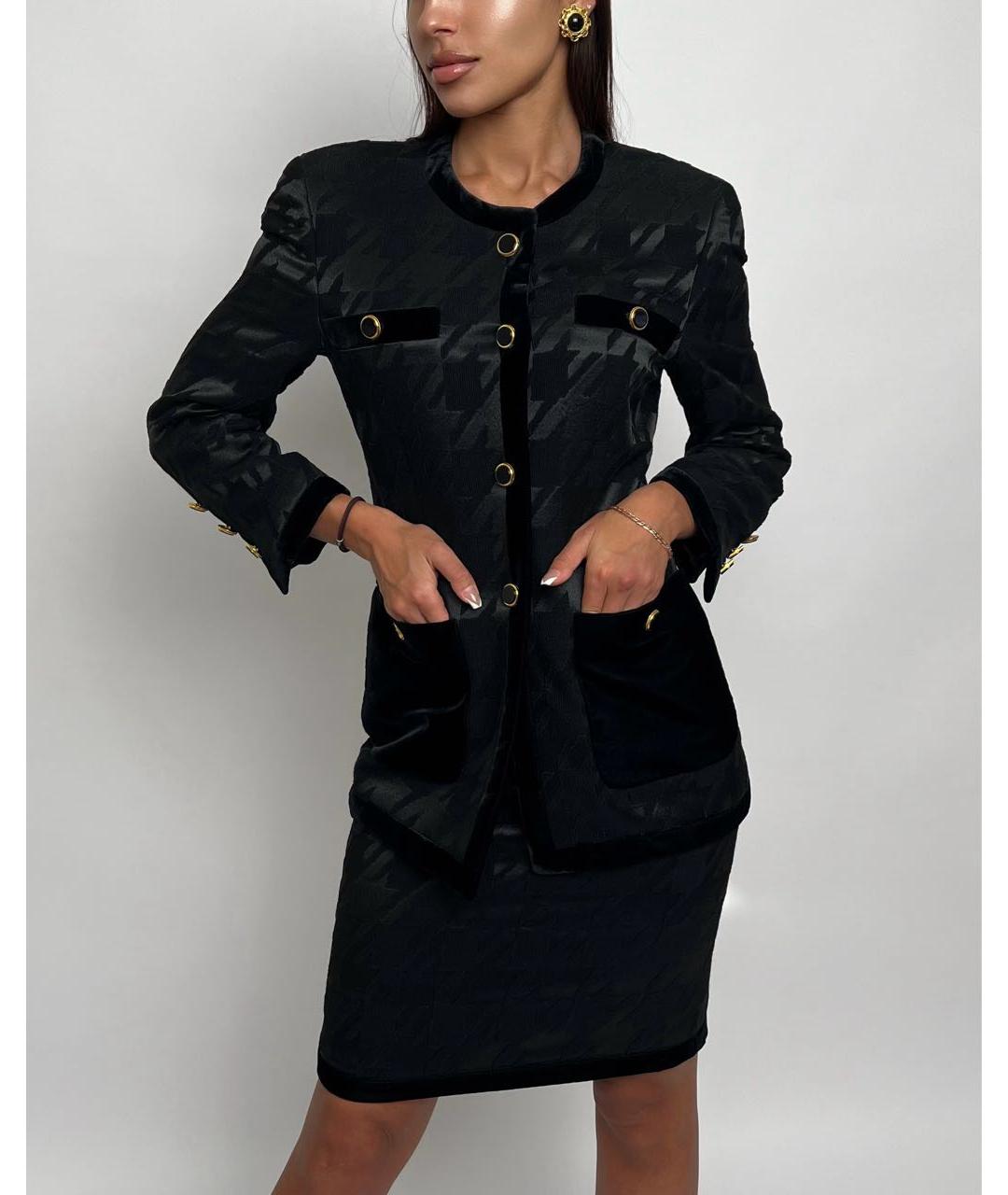 ESCADA Черный шерстяной костюм с юбками, фото 3