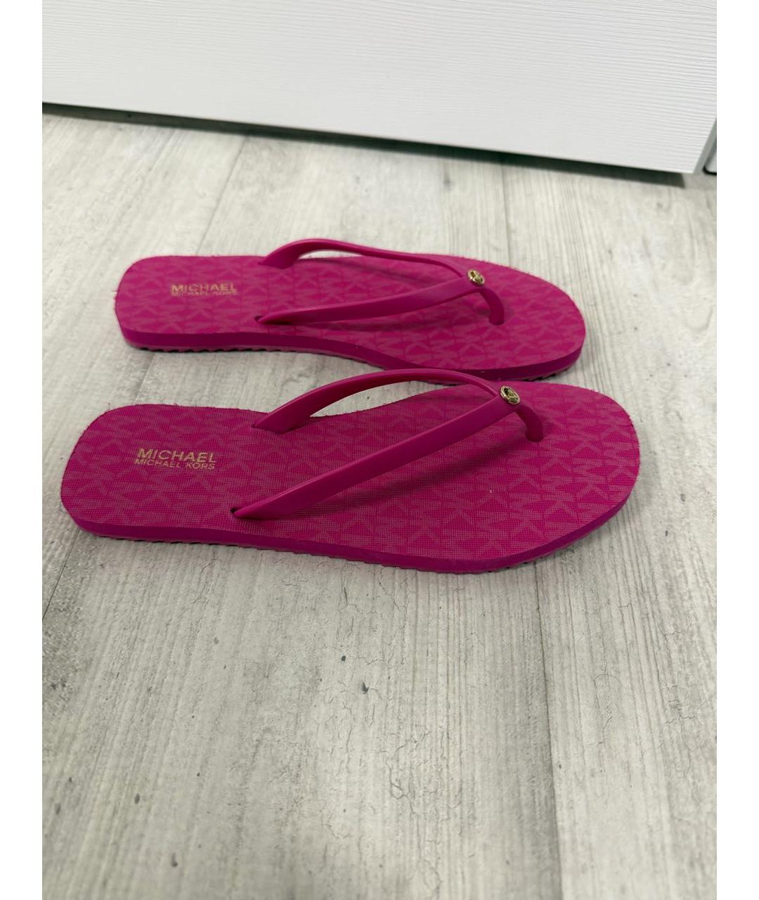 MICHAEL KORS Фуксия шлепанцы, фото 9