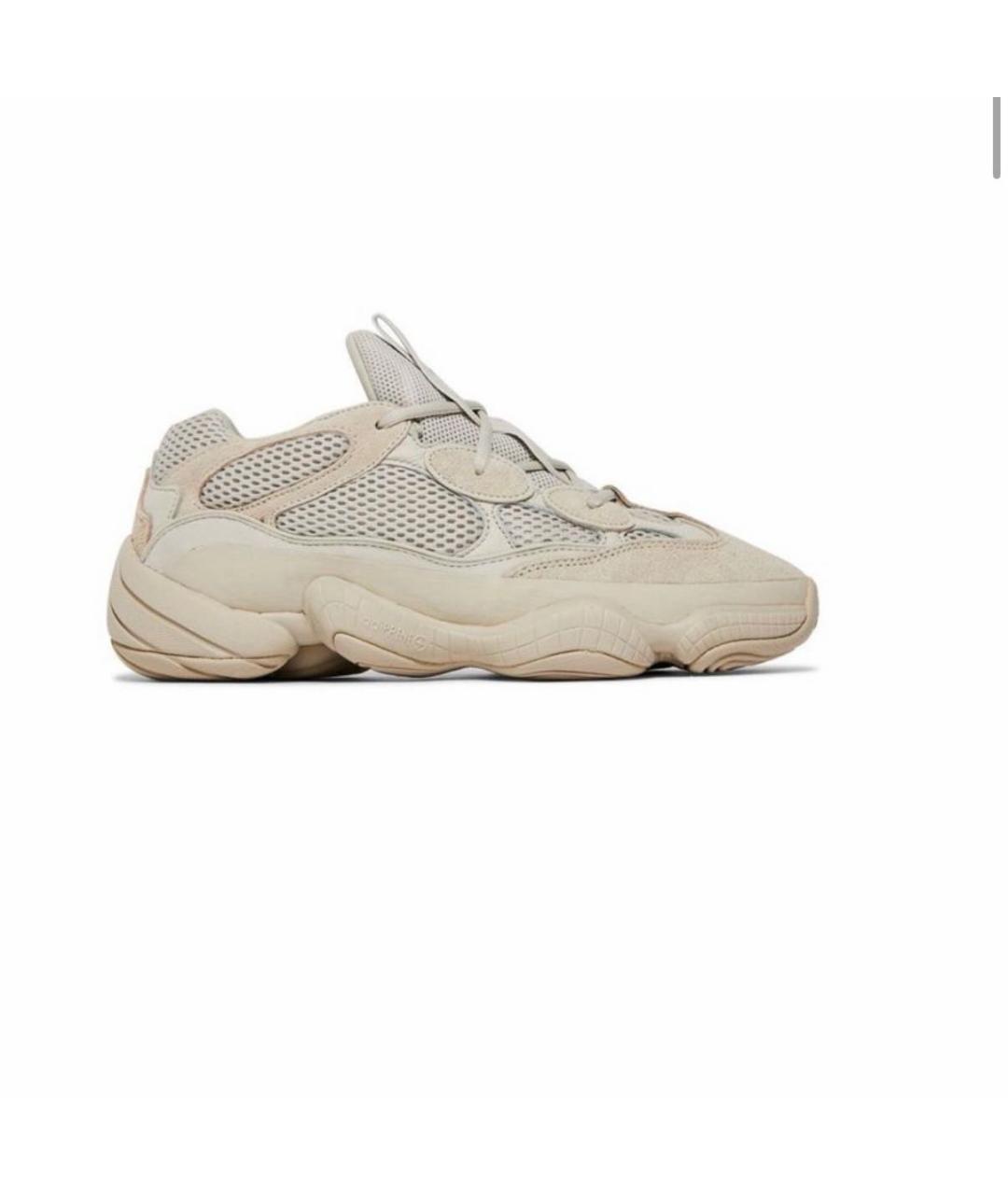 ADIDAS YEEZY Бежевые замшевые кроссовки, фото 5