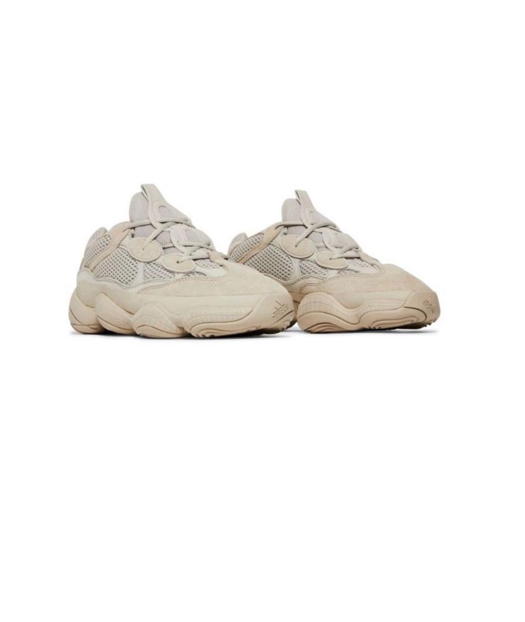 ADIDAS YEEZY Бежевые замшевые кроссовки, фото 2