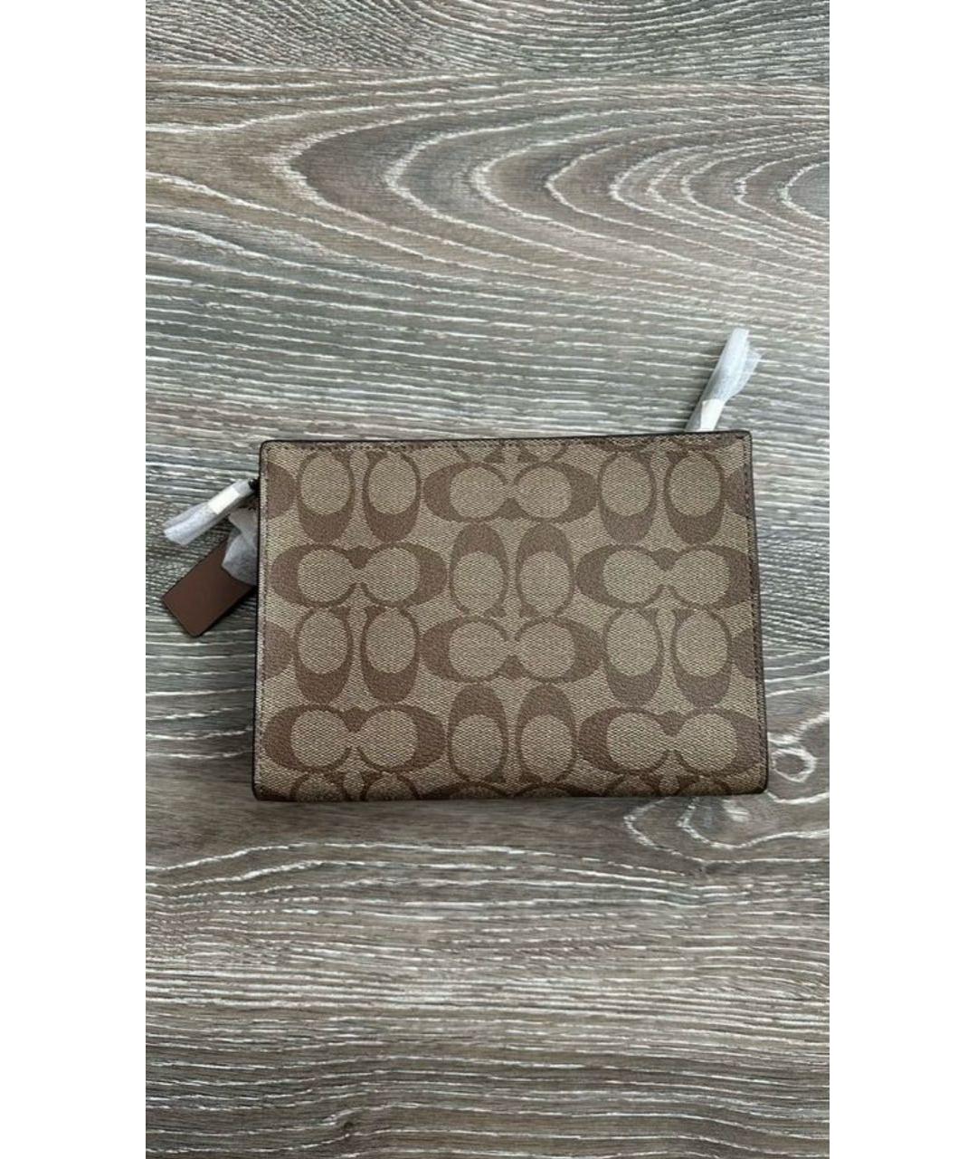 COACH Коричневая кожаная сумка через плечо, фото 3