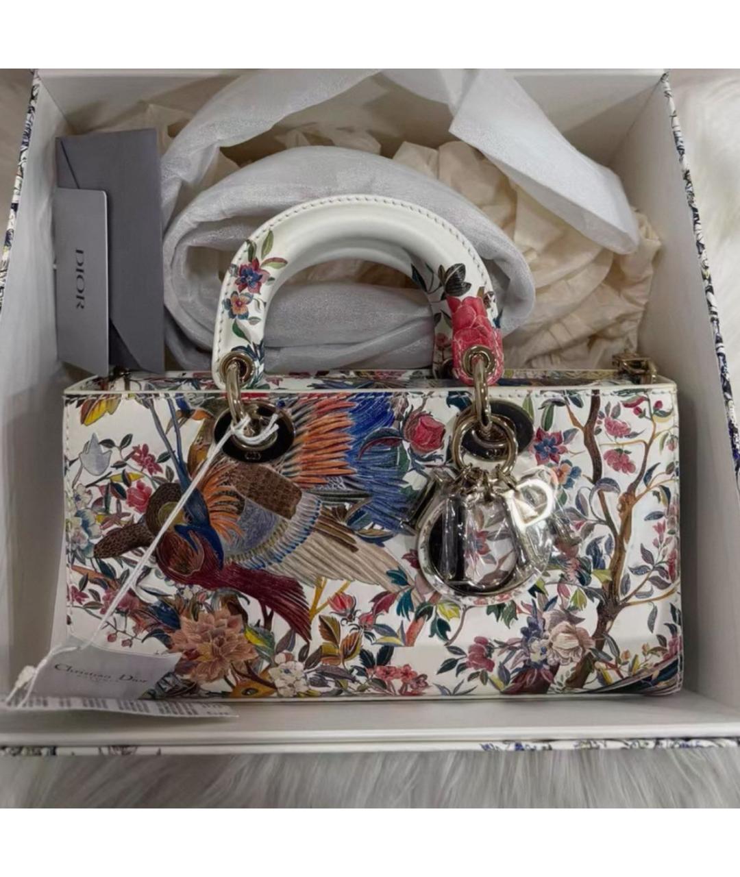 CHRISTIAN DIOR Белая сумка с короткими ручками, фото 2