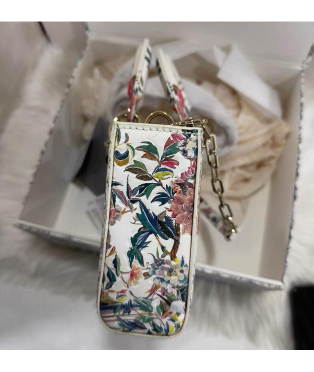 CHRISTIAN DIOR Белая сумка с короткими ручками, фото 3