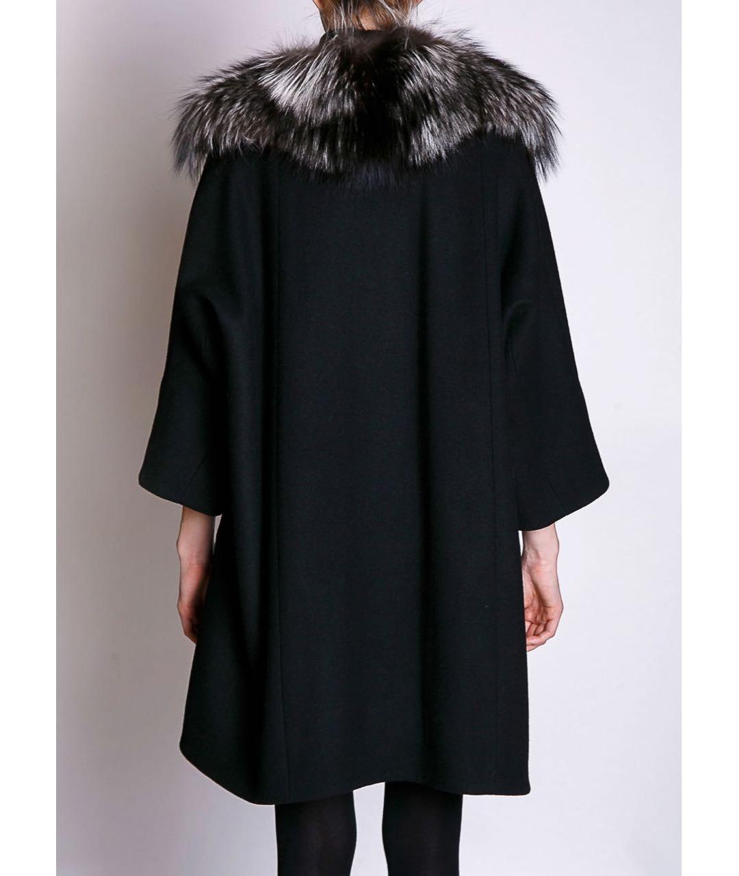 DIEGO M Черное шерстяное пальто, фото 4