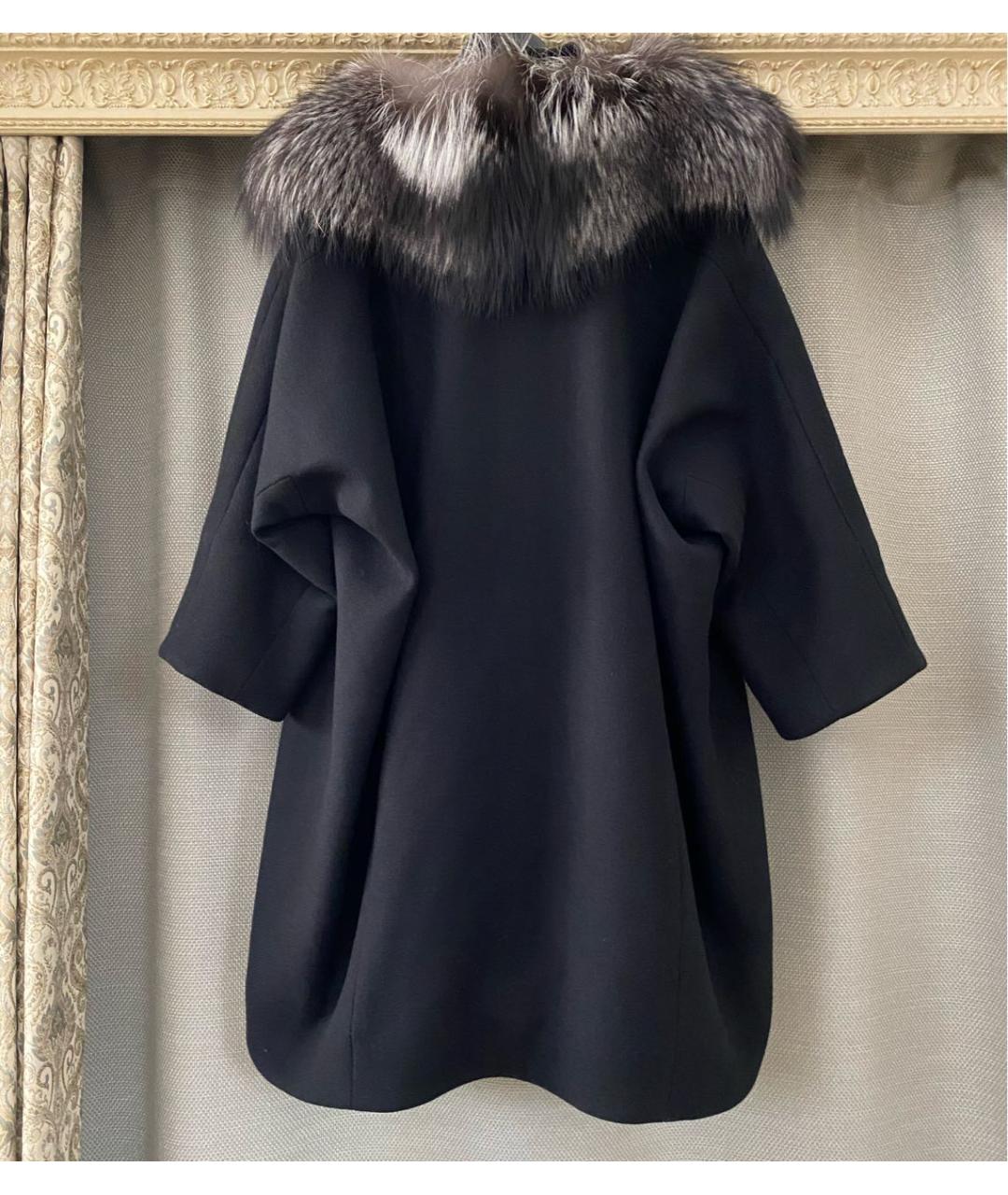 DIEGO M Черное шерстяное пальто, фото 6