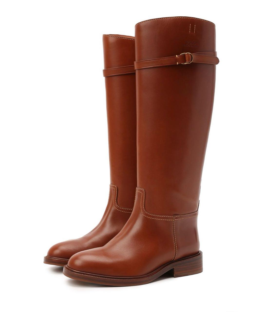 POLO RALPH LAUREN Коричневые кожаные сапоги, фото 2