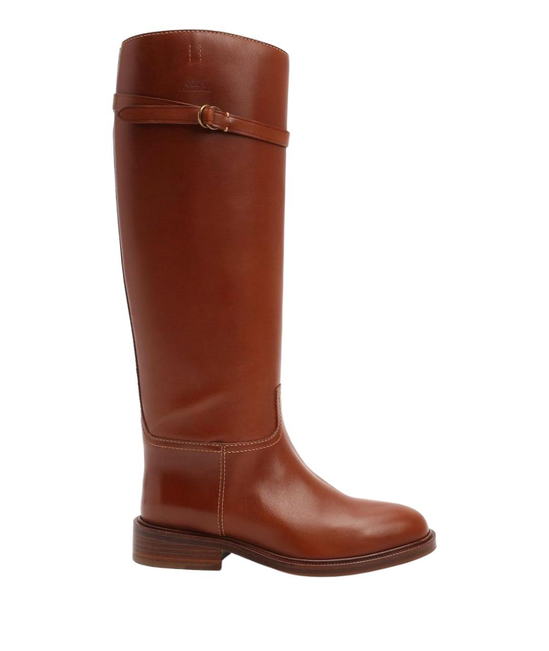 POLO RALPH LAUREN Коричневые кожаные сапоги, фото 1