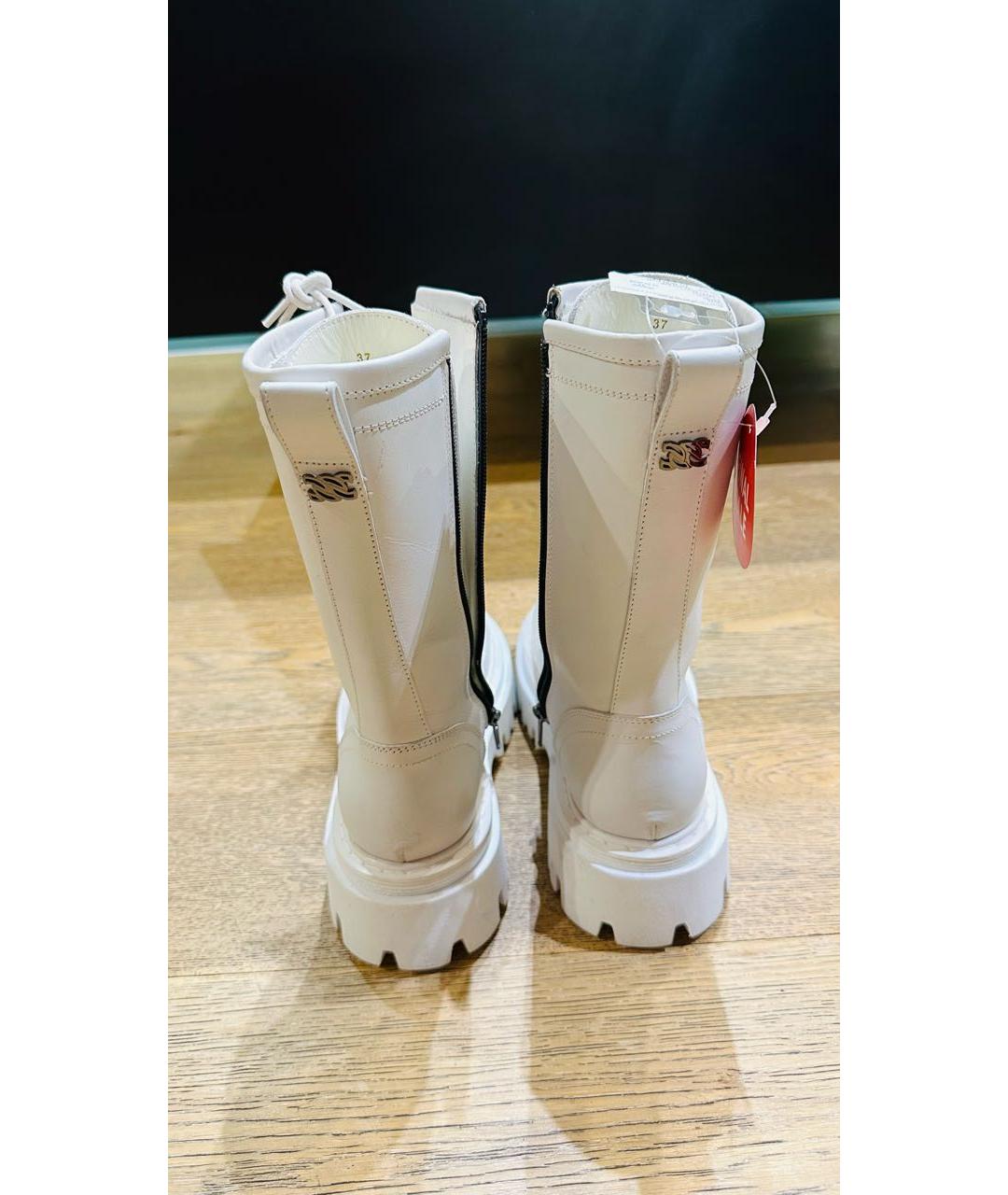 CASADEI Белые кожаные ботинки, фото 3