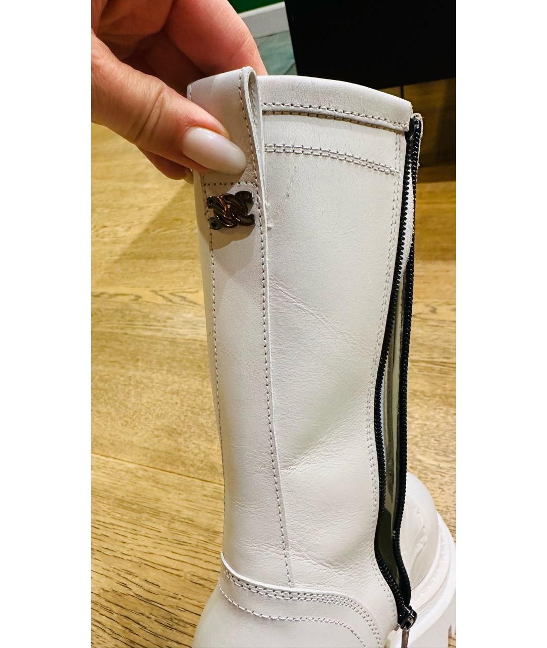 CASADEI Белые кожаные ботинки, фото 4