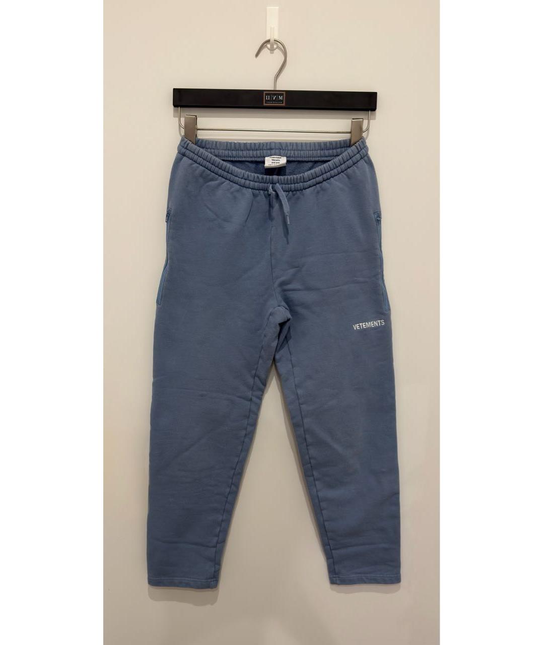 VETEMENTS Голубые хлопковые спортивные брюки и шорты, фото 6