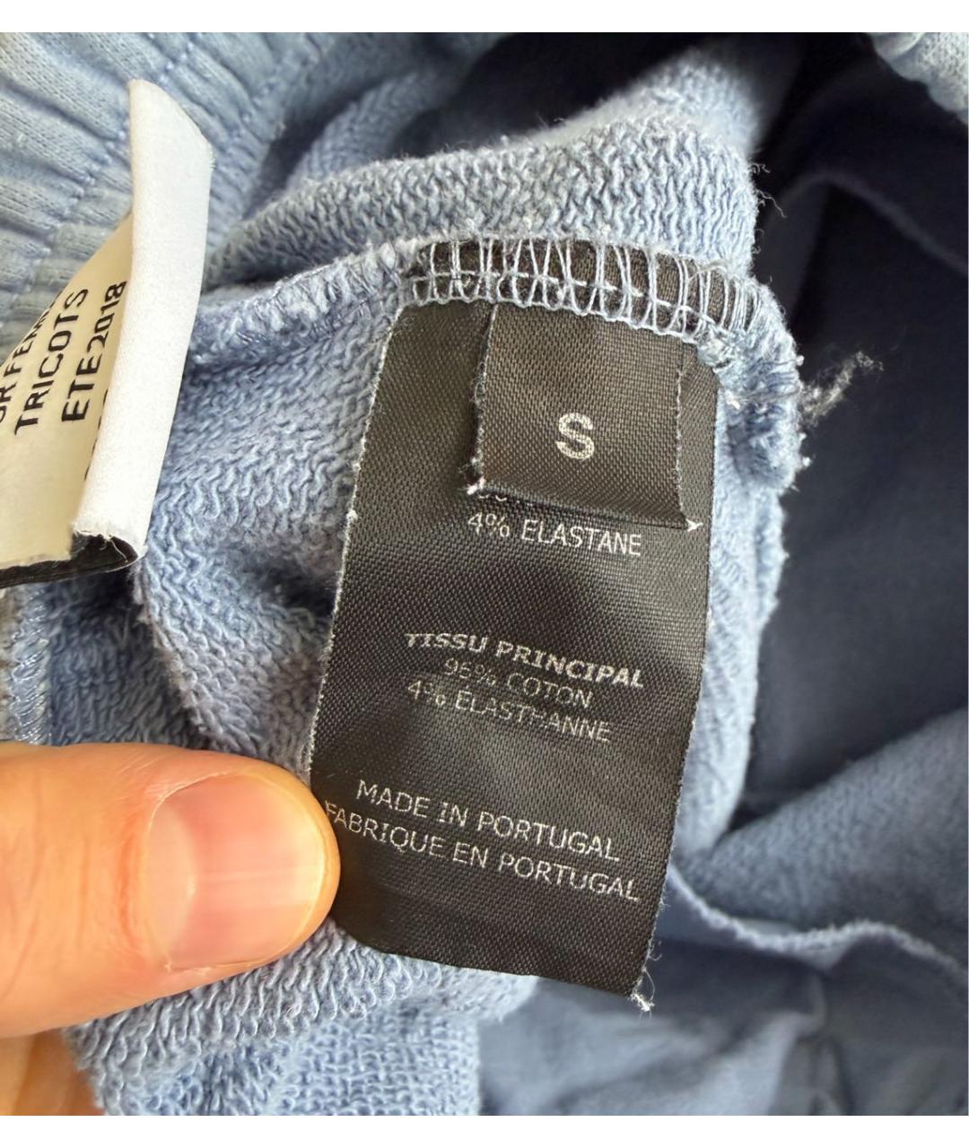 VETEMENTS Голубые хлопковые спортивные брюки и шорты, фото 5