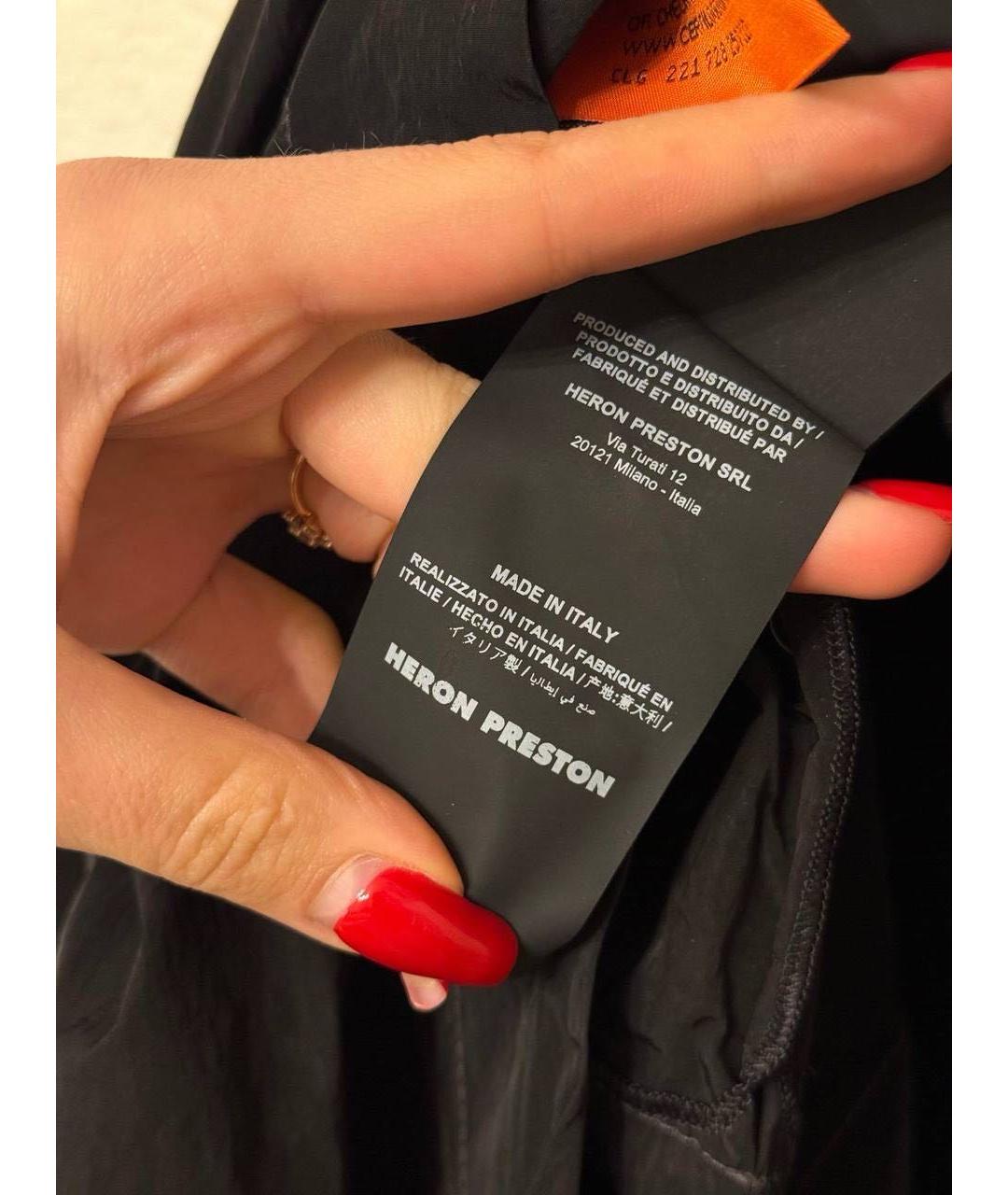 HERON PRESTON Черное полиэстеровое платье, фото 5
