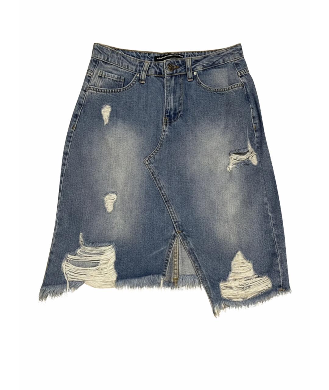 ALEXANDER WANG Синяя деним юбка миди, фото 1