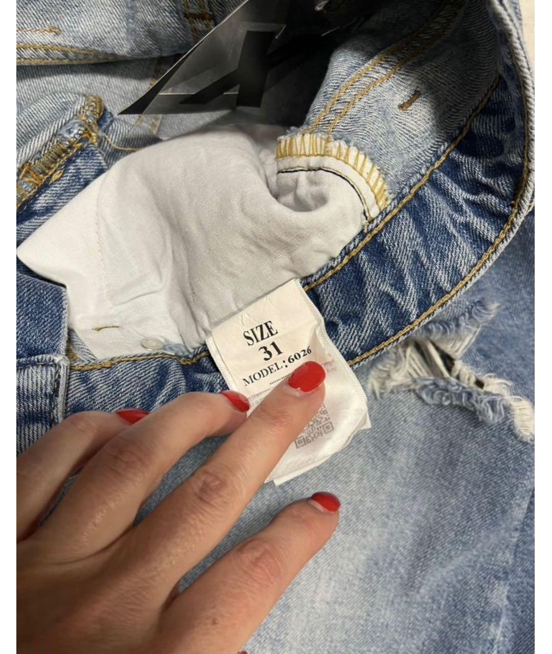 ALEXANDER WANG Синяя деним юбка миди, фото 3