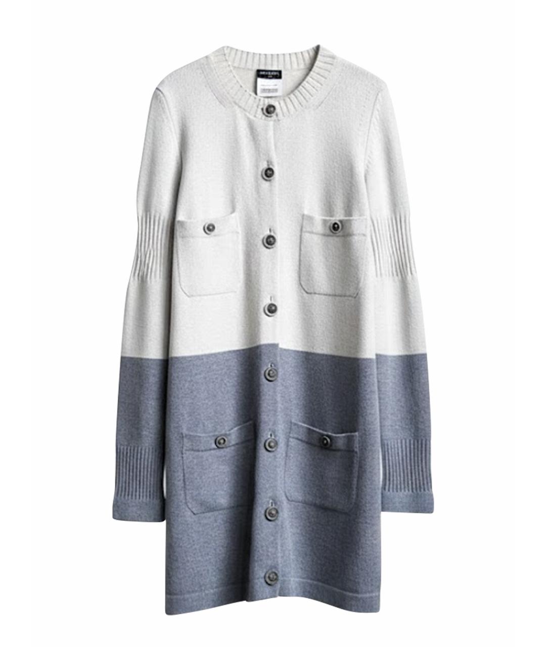 CHANEL Серый кашемировый кардиган, фото 1