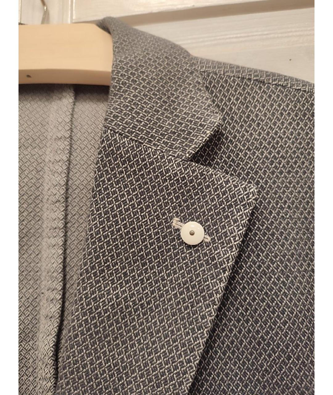 L.B.M. 1911 Серый хлопковый пиджак, фото 4