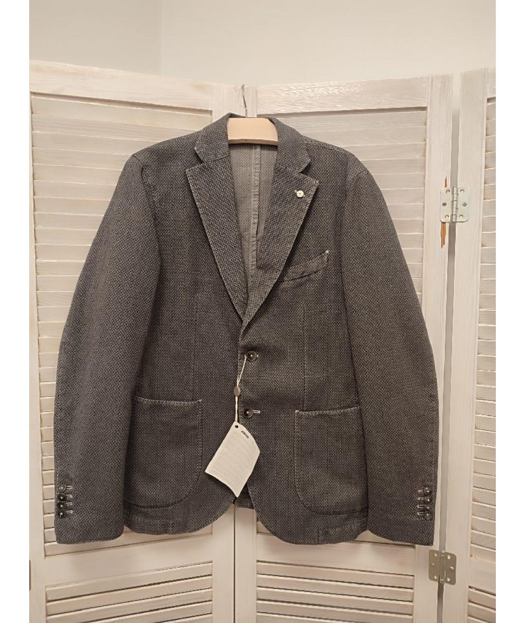 L.B.M. 1911 Серый хлопковый пиджак, фото 10