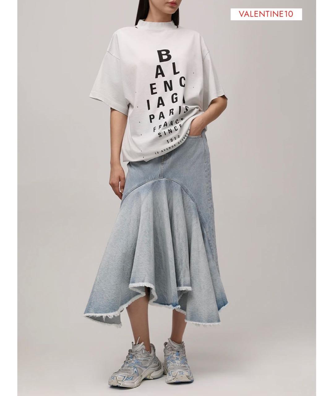 BALENCIAGA Хлопковая футболка, фото 4