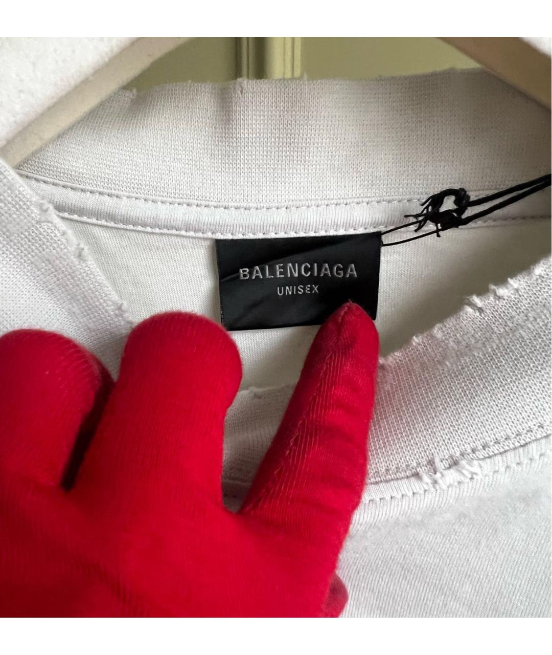 BALENCIAGA Хлопковая футболка, фото 7