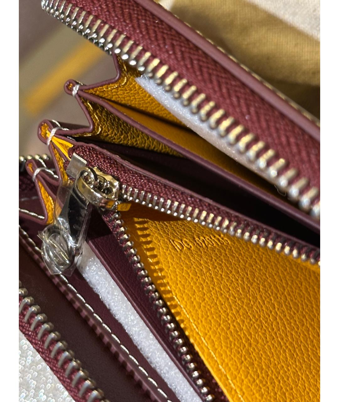 GOYARD Бордовый кожаный кошелек, фото 5