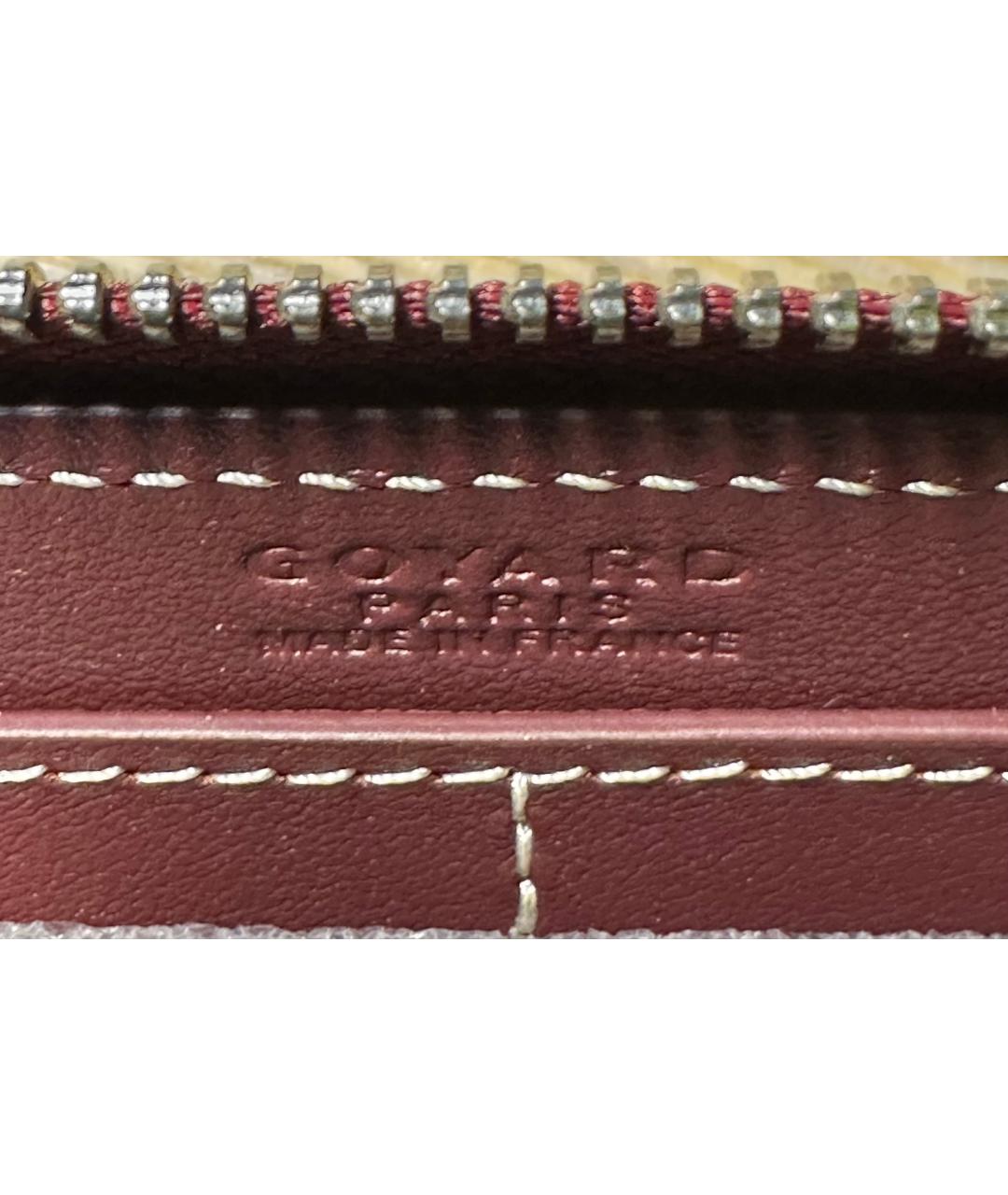 GOYARD Бордовый кожаный кошелек, фото 6