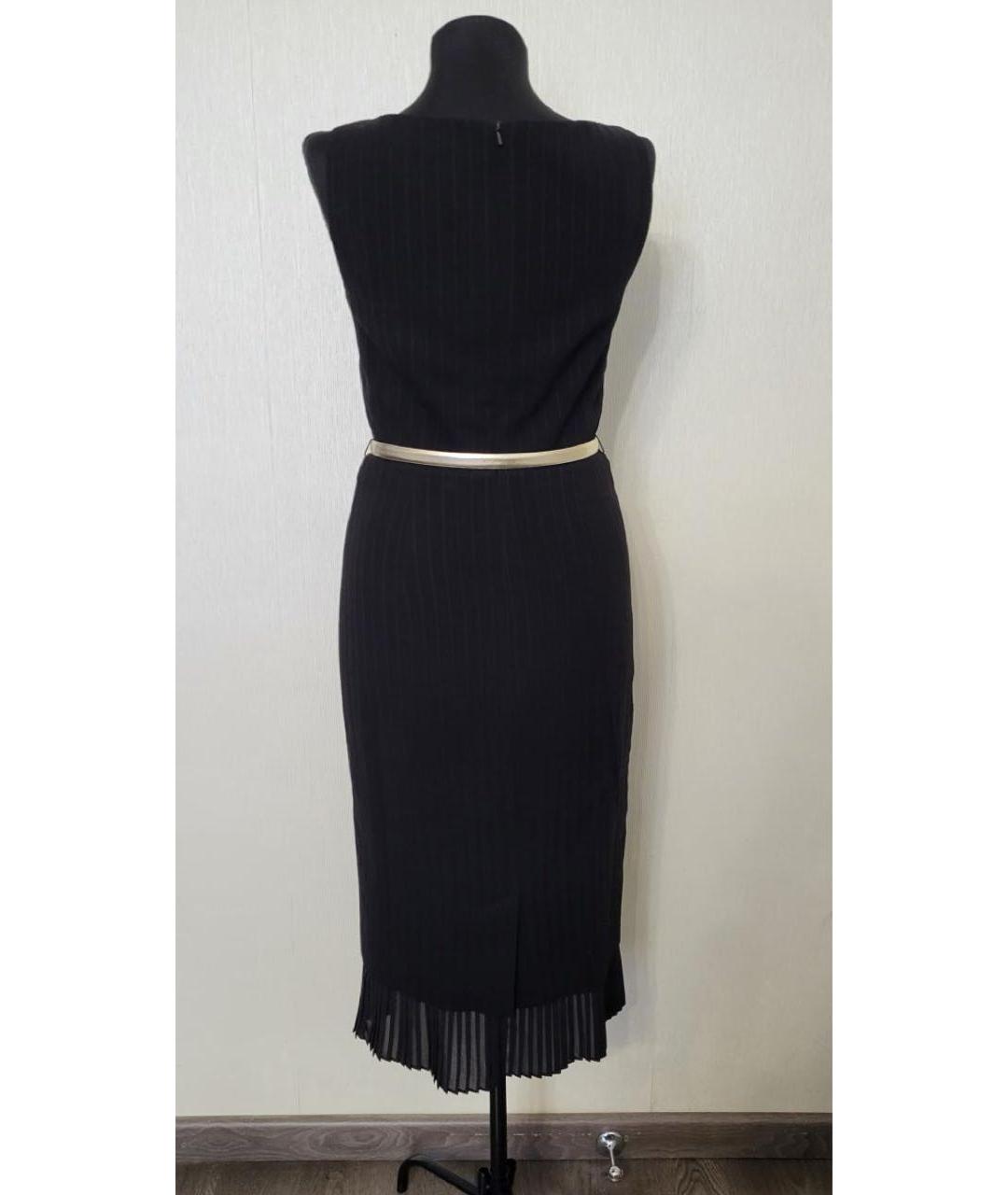 'S MAX MARA Черное шерстяное повседневное платье, фото 2