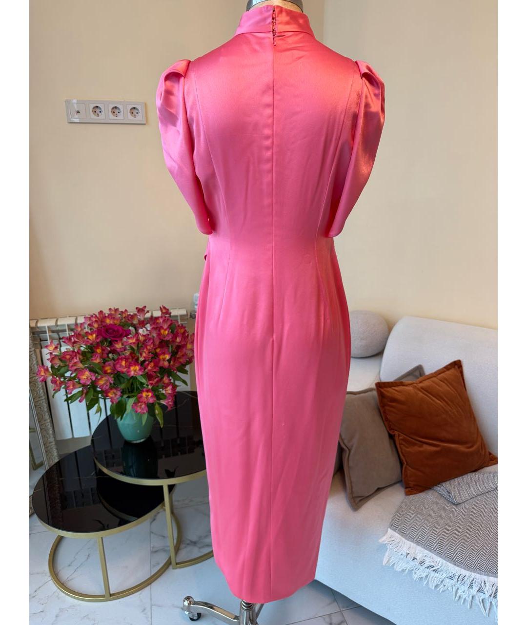 YANA RASKOVALOVA Розовое шелковое вечернее платье, фото 2