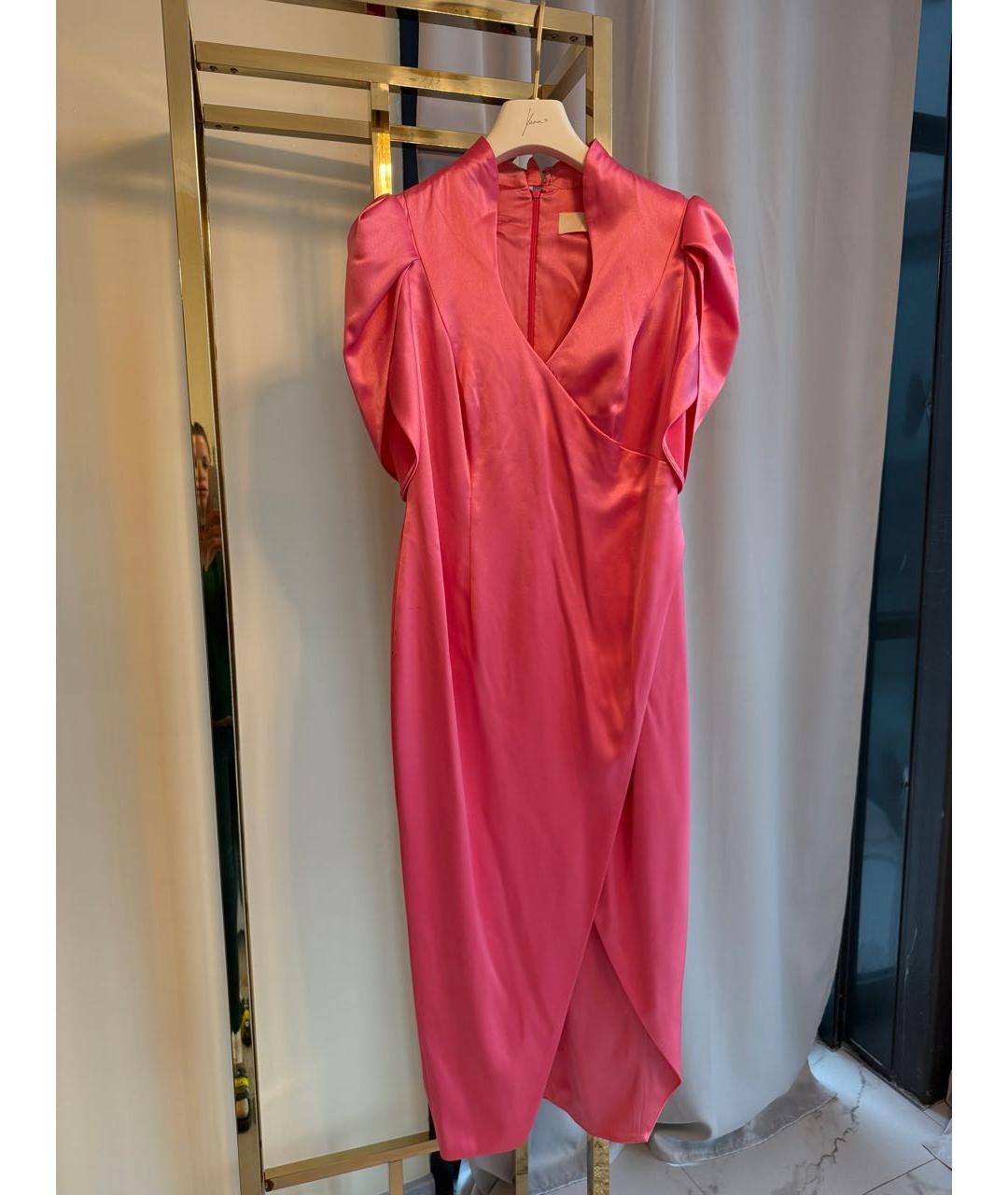 YANA RASKOVALOVA Розовое шелковое вечернее платье, фото 6