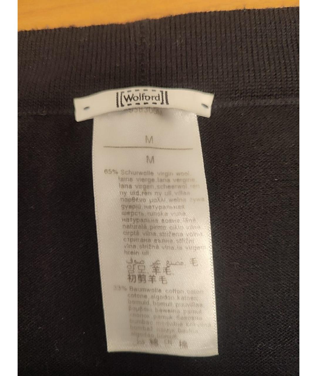 WOLFORD Черная шерстяная юбка миди, фото 3