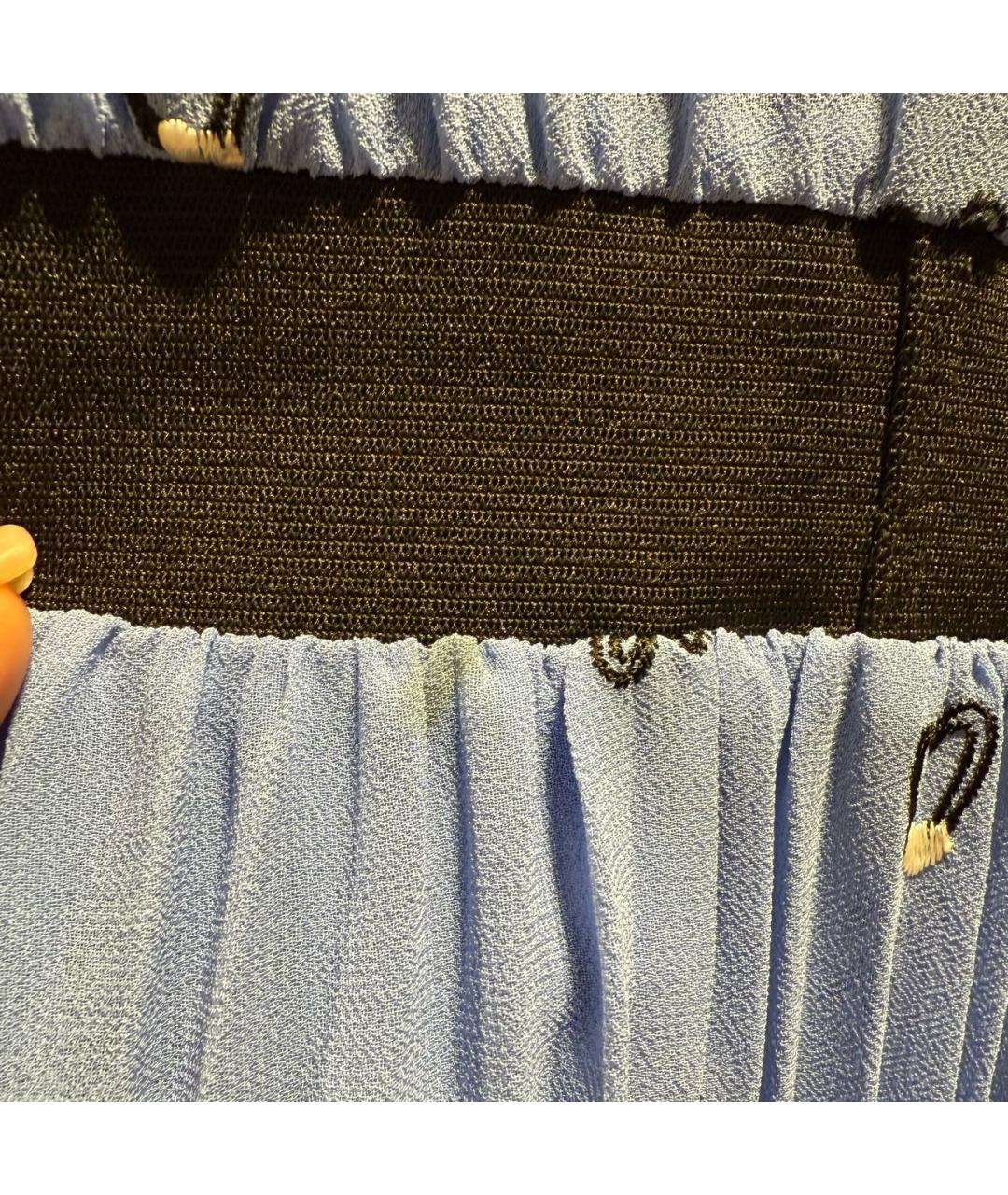 MAJE Голубое повседневное платье, фото 4