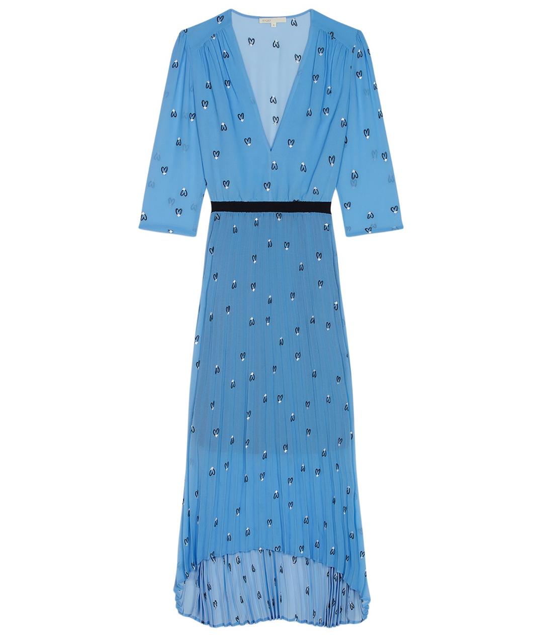 MAJE Голубое повседневное платье, фото 1