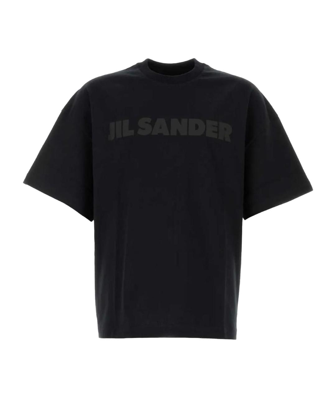 JIL SANDER Черная хлопковая футболка, фото 1