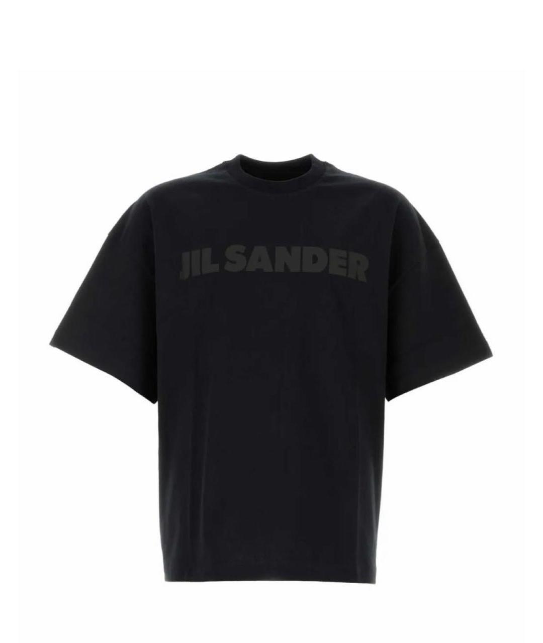 JIL SANDER Черная хлопковая футболка, фото 4