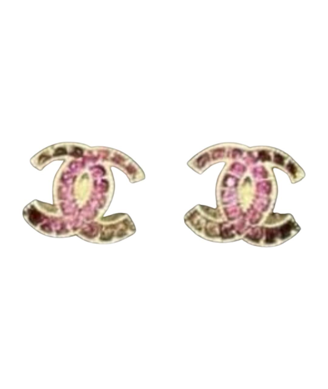 CHANEL Золотые металлические серьги, фото 1
