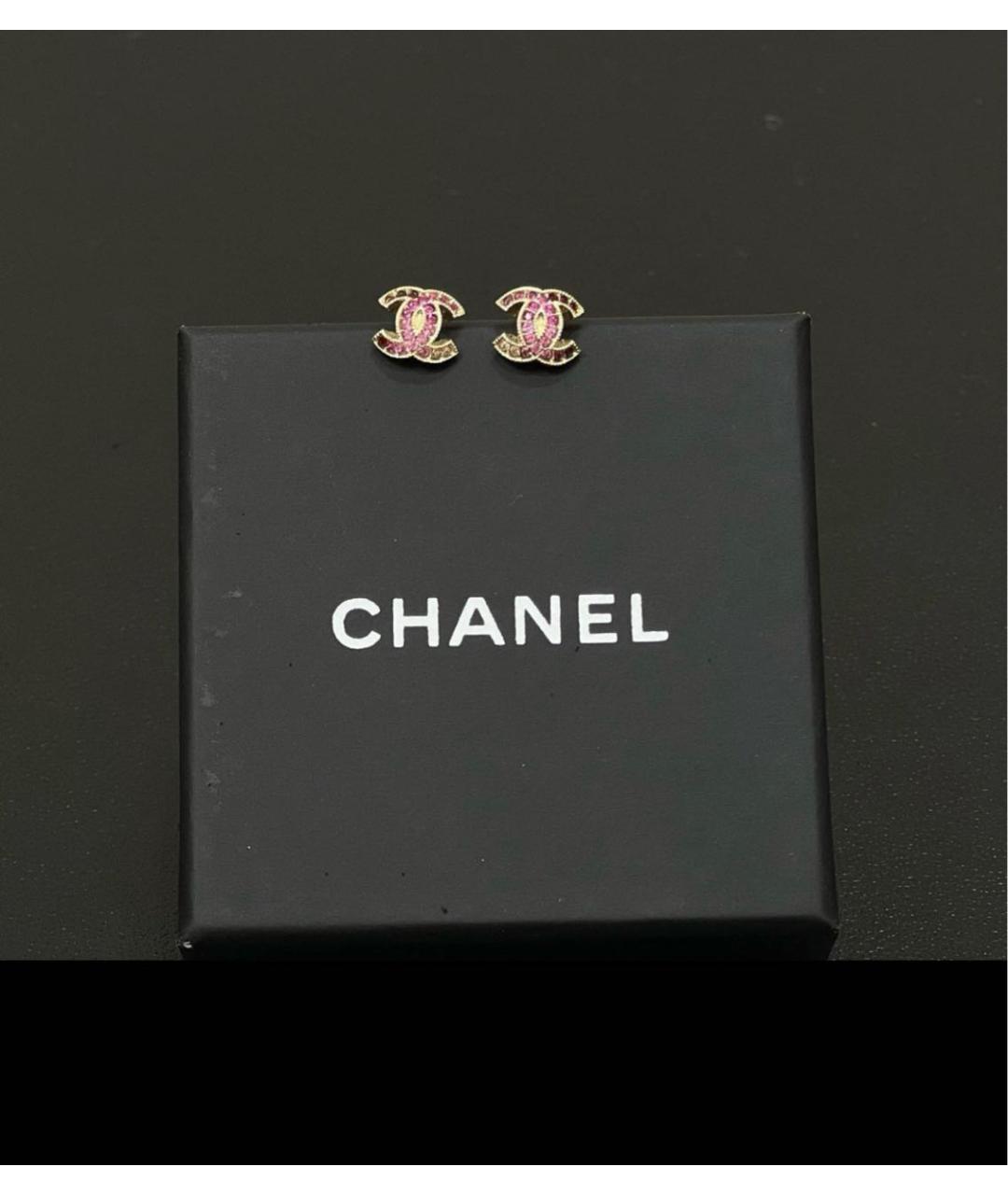 CHANEL Золотые металлические серьги, фото 4