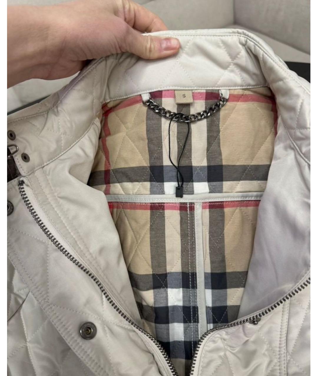 BURBERRY Бежевая вискозная куртка, фото 3