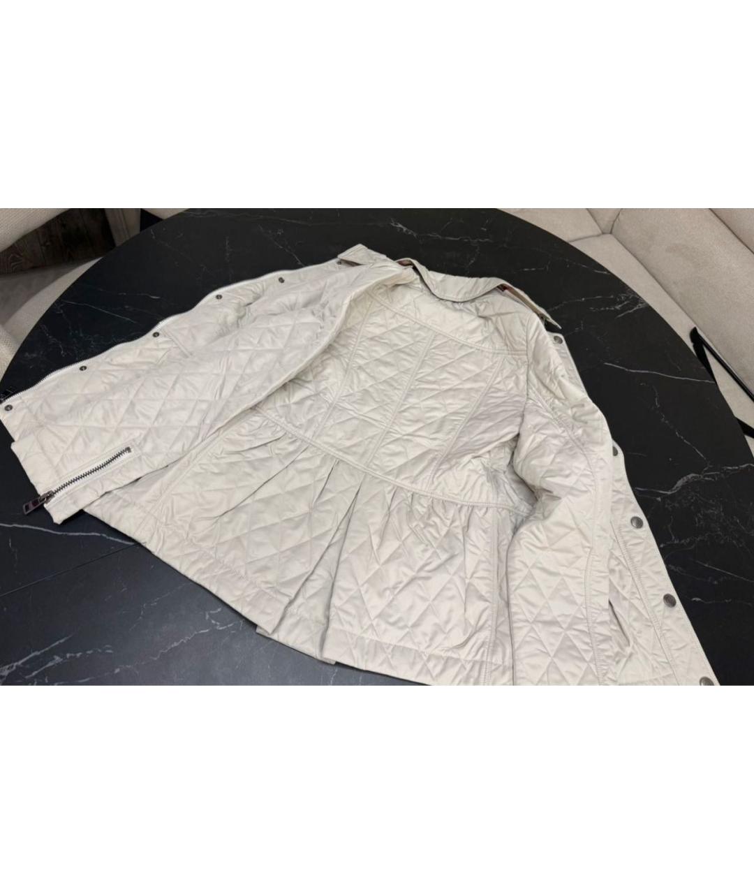 BURBERRY Бежевая вискозная куртка, фото 2