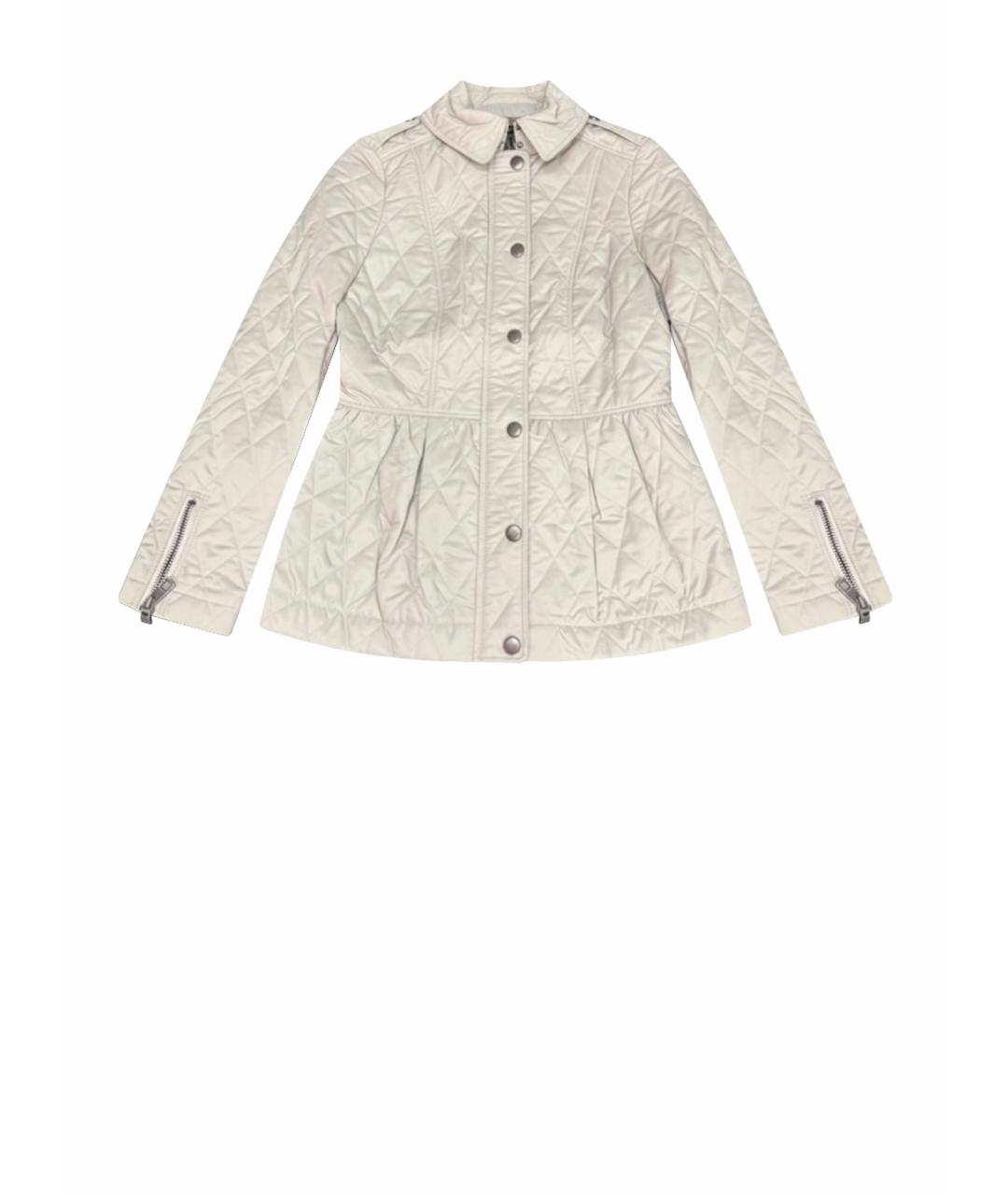 BURBERRY Бежевая вискозная куртка, фото 1