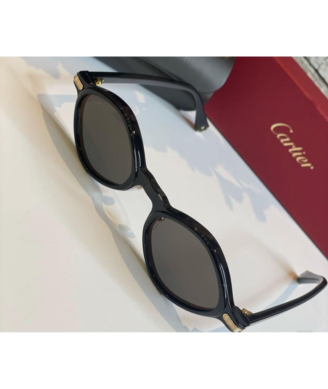 CARTIER Черные пластиковые солнцезащитные очки, фото 2