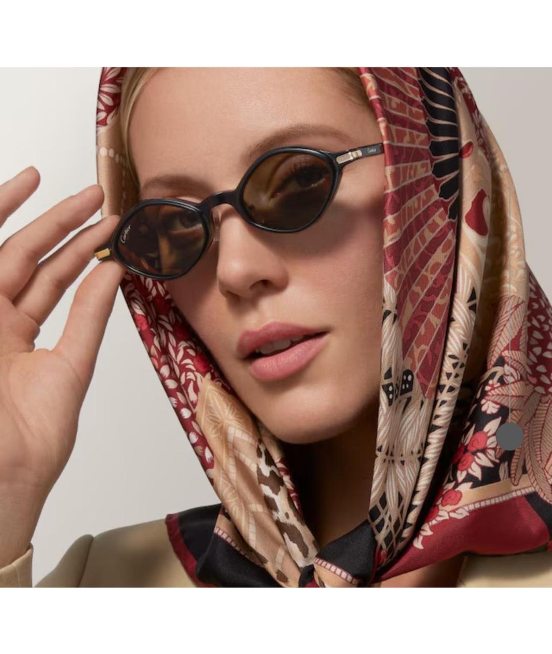 CARTIER Черные пластиковые солнцезащитные очки, фото 3