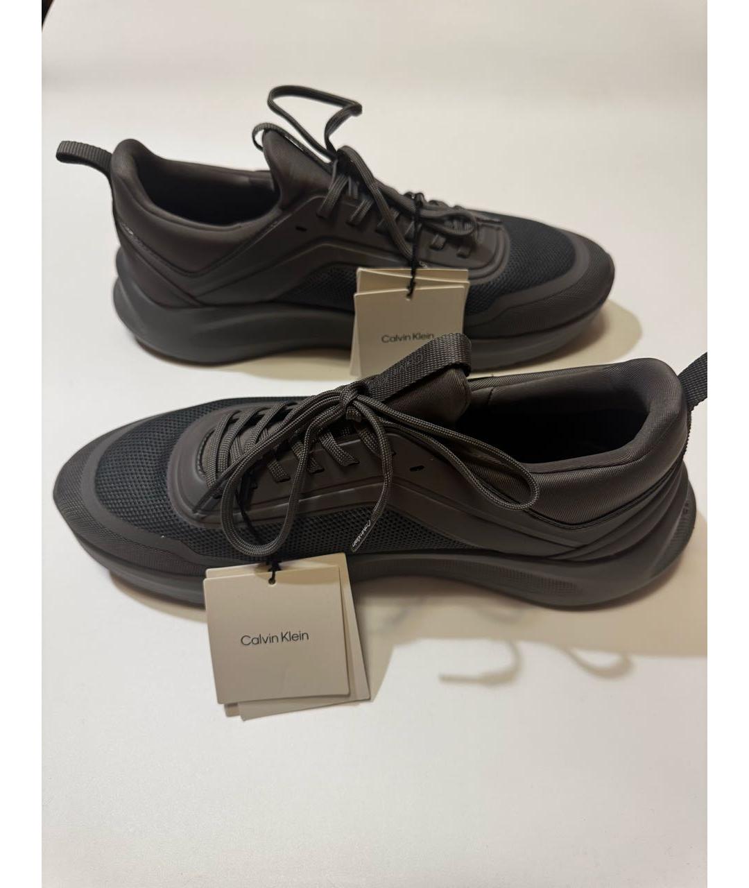 CALVIN KLEIN Антрацитовые низкие кроссовки / кеды, фото 4