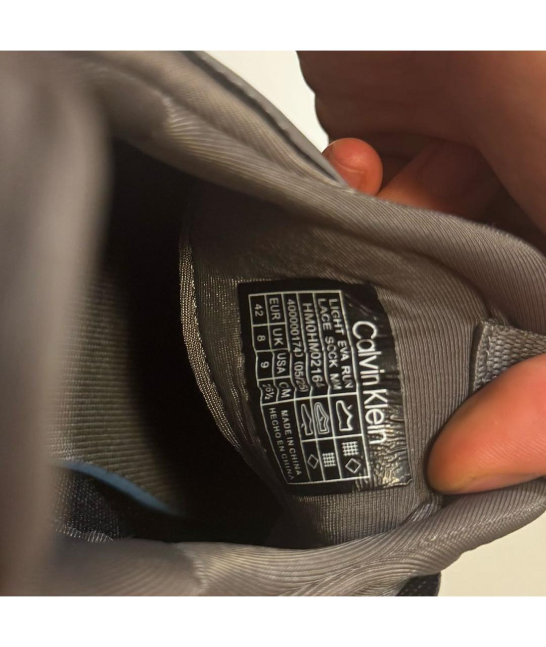 CALVIN KLEIN Антрацитовые низкие кроссовки / кеды, фото 5